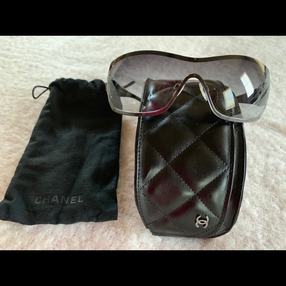 Chanel Swarovski Crystal Camellia CC Sunglasses